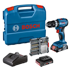 Bosch Professional 18V System GSB 18V-45 - Taladro percutor a batería (45 Nm, 1900 rpm, 2 baterías x 2.0Ah, accesorios, en maletín) - Amazon Exclusive precio
