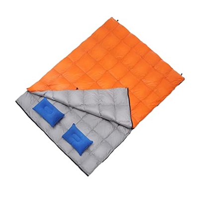Sacos de Dormir Saco de Dormir de Doble plumón for Acampar al Aire Libre, sobre ensanchado, Sacos de Dormir de plumón de Ganso for Las Cuatro Estacion