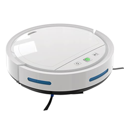 Flashing Robot Aspirador con Control de Voz, Barrido y fregado húmedo, Suelos y alfombras, Carga automática, Herramientas for el hogar (Color : White, en oferta