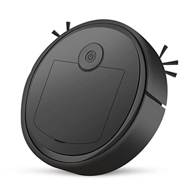 Flashing Robot de Barrido, aspiradora automática for el hogar, máquina de Limpieza Inteligente, aspiradora Recargable por USB (Color : Black, Size : O