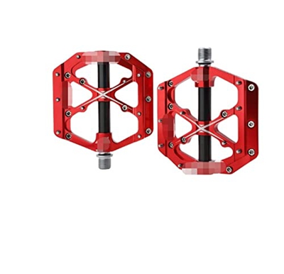 YUAILI Store Ajuste for Pedal de Bicicleta 3 rodamientos Antideslizante MTB Pedales aleación de Aluminio Plano aplicable Impermeable Pedales de Bicicl