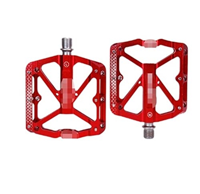 YUAILI Store Ajuste for Pedal de Bicicleta 3 rodamientos Antideslizante MTB Pedales aleación de Aluminio Plano aplicable Impermeable Pedales de Bicicl
