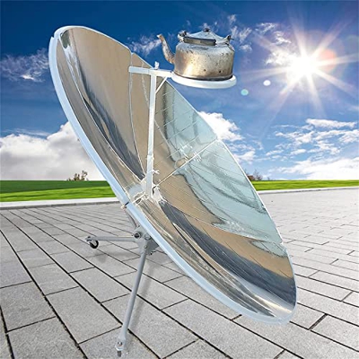 YILEFU 1800W Cocina Solar,Cocina de Horno Solar de concentración,Cocina Solar parabólica portátil de 59 '' Horno Libre Humo Soporte de Hierro Plegable