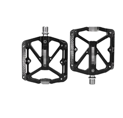 YUAILI Store Ajuste for Pedal de Bicicleta 3 rodamientos Antideslizante MTB Pedales aleación de Aluminio Plano aplicable Impermeable Pedales de Bicicl en oferta