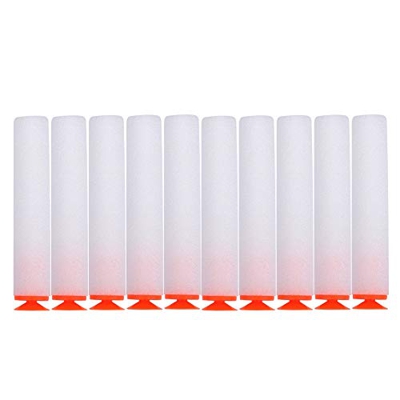 AYNEFY Paquete de 100 Balas de Recarga Suave para Pistola de Juguete, Balas de Espuma EVA, Accesorios Reutilizables con Ventosas para Pegar en Superfi