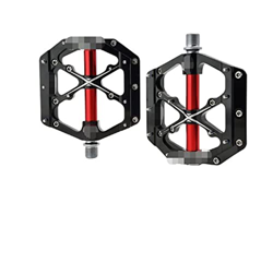 YUAILI Store Ajuste for Pedal de Bicicleta 3 rodamientos Antideslizante MTB Pedales aleación de Aluminio Plano aplicable Impermeable Pedales de Bicicl en oferta
