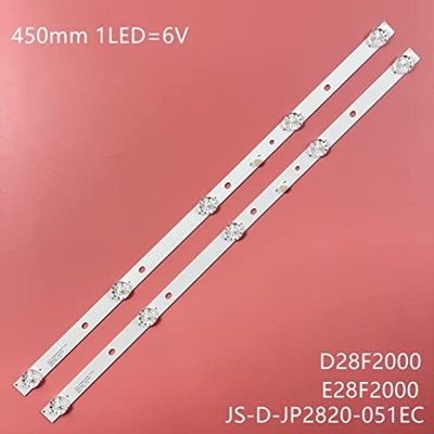 Piezas de Repuesto de TV- 450 mm DIRIGIÓ Flight Strip 5 lámparas compatibles con Akai 28 '' JS-D-JP2820-051EC (60416) E28F2000 D28-F2000 AKTV2812TS AK