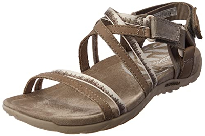 Merrell Terran 3 Cush Lattice, Sandalias Deportivas Mujer, Gris (Moon), 39 EU