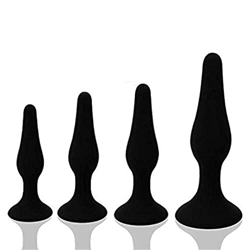 FL02- Los Kits Herméticos De Silicona Negra Son Buenos Para Hombres Y Mujeres (4 Piezas) ậḿậl Plṹg tậpṑn ậnậl ậnậlṧ bṹtt plậy plṹgṧ ậnậlplṹg en oferta