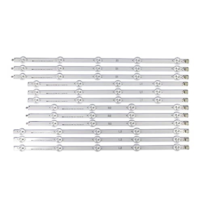 CARZE Kit 12 PCS LED Falta de retroiluminación Adecuada for LG 47LN 47LA620S 47LN5400 6916L-1174A 6916L-1175A 6916L-1176A 6916L-1177A Tiras de luz de 