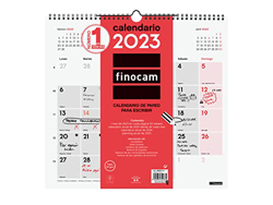 Finocam - Calendario 2023 Neutro de Pared para Escribir Enero 2023 - Diciembre 2023 (12 meses) Español en oferta