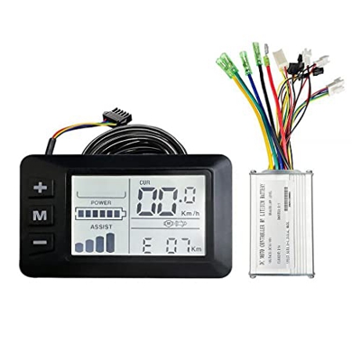 vreplrse Controlador de bicicleta eléctrica Panel de pantalla LCD Conjunto de bicicleta eléctrica
