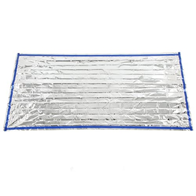 Weojeviy Manta de Supervivencia Manta Térmica de Emergencia Plegable Impermeable para Acampar Al Aire Libre Senderismo(82.7 * 35.4in-Plata)