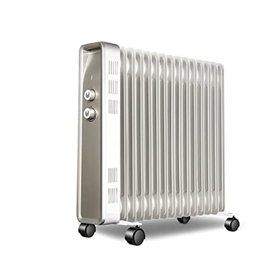 Calentador De Espacio Calentador Eléctrico Calentador, Radiador De Aceite De 15 Aletas, Silencioso, Portátil, Calentador De Espacio con Perilla Eléctr