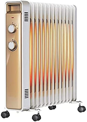 Calentador De Habitación, Calentador Eléctrico Radiadores De Aceite De 2200 W Calentador Eléctrico con Termostato Calentadores De Convección Rápidos D