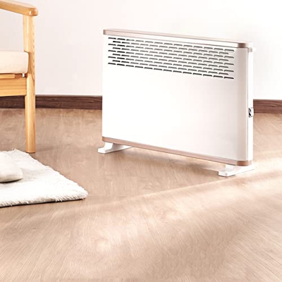 Calefactor Convector Eléctrico, Calefactor Eléctrico Móvil con Termostato, Radiador Calefactor De 2000 W Diseño Elegante Apto para Habitaciones Decora