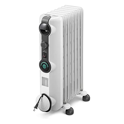 Radiador Lleno De Aceite De 9 Aletas con Termostato Inteligente, Calentador De Espacio Eléctrico Portátil con 3 Configuraciones De Calor, Protección c