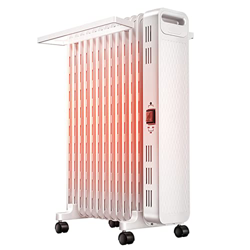 Calefactor Pequeño para El Hogar, Calefacción Eléctrica, Calefacción Eléctrica con Termostato, Radiador De Aceite De 2200 Vatios, Ahorro De Energía, C en oferta