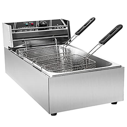Freidora Eléctrica Revestimiento Antiadherente Freidora De Encimera De Grasa Profunda 2500W Control De Temperatura De Acero Inoxidable Cesta De Aceite características