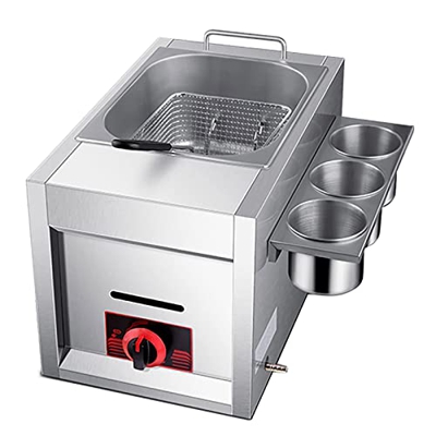 Freidora De Gas para Exteriores, Freidora De Escritorio Multifuncional Freidora De Gas Licuado De Petróleo para Cocinar Papas Fritas Aros De Cebolla P