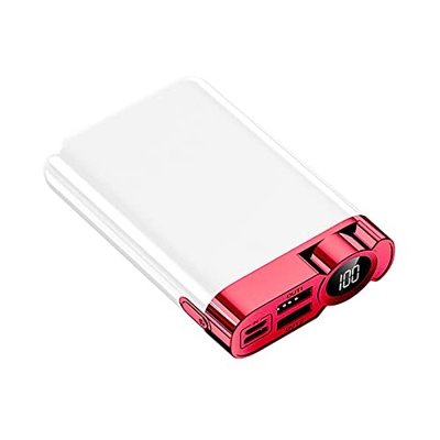 Hailmkont # 3XZ633 Proceso de galvanoplastia Doble Carga USB Tesoro Power Display Mini Portátil 10000 Mah Carga de gran capacidad TRE, Rojo #Y5ji4t, M