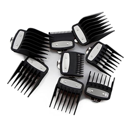 GANMEI 8 peines guía de corte con clip de metal 3171-500, se adapta a cortapelos de varios tamaños, color negro precio