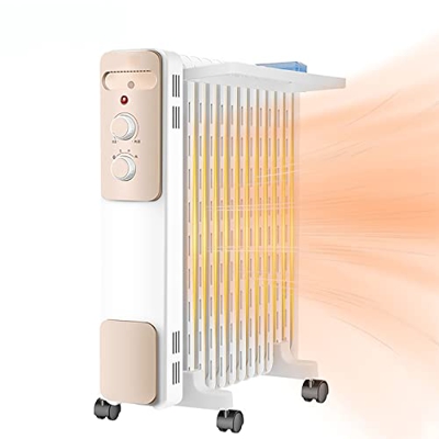 Último Calentador Eléctrico con Termostato, Radiador De Aceite De 2200 Vatios De Ahorro De Energía, Calefacción Eléctrica Móvil para Habitaciones De h