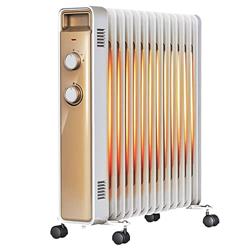 Calentador Portátil Calentador Eléctrico Radiador De Aceite Calentador Eléctrico con 13 Aletas Radiador Portátil 2200W Calentador De Espacio Radiante  características