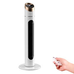 HYE Ventilador de Torre de 70cm 3 velocidades Calentador de sobremesa 2000w Ventilador eléctrico con Temporizador de 8h, Calentador con Mando a Distan características