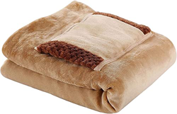 Balnket de calefacción de 5 V, manta eléctrica portátil, mantón de calefacción suave, alfombrilla gruesa de invierno con bolsillo, calentador de manos características