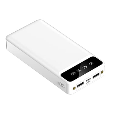 XCC Banco del Poder del teléfono móvil de la exhibición de Digitaces del Banco 20000mAh del Poder de la Capacidad Grande (Color : White, Size : 10000m