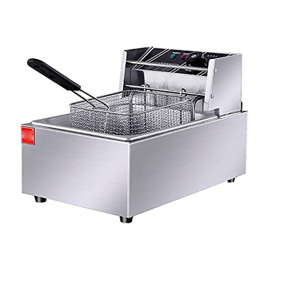 Freidora Eléctrica con Sistema De Filtro De Aceite, 2500 W, 60-200 °C Diseño Extraíble Temperatura De La Freidora hasta 200 °C Apto para Lavavajillas 