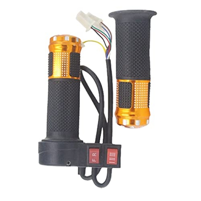 Guangcailun Paquete de 2 equipos de mantenimiento de manillar de bicicleta eléctrica con acelerador de bicicleta eléctrica, Amarillo