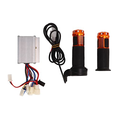 Controlador Cepillado de Bicicleta Eléctrica de 12V Y 250W, Juego de Empuñadura Giratoria de Acelerador Citrino, Controlador de Velocidad de Bicicleta