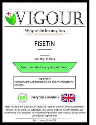 Fisetina - 60 tabletas de alta resistencia de 500 mg