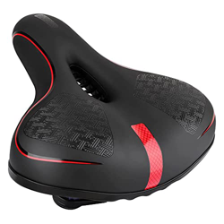 Lawaia Asiento de Bicicleta, Sillín de Bicicleta Impermeable, Comfort Saddle Dual Spring Diseñado con Espuma de Memoria Transpirable Suave Cojín de Bi precio