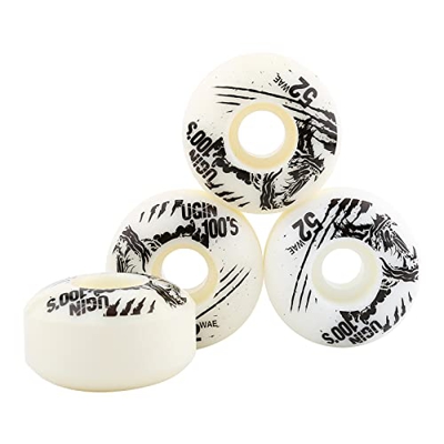 Zunate Ruedas de patineta, 52 mm x 30 mm, para Exteriores, clásicas y duraderas, PU Cruiser HR-100A, Ruedas Anchas de Elasticidad, Ruedas largas para 