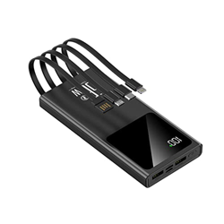 XCC Super Fast Charge 66W Flash Charge Power Bank 10000 MAh Gran Capacidad con línea incorporada Universal Power Bank (Color : Black) características