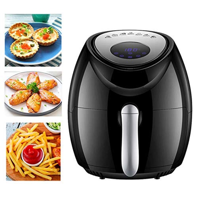Freidora De Aire con Sistema De Circulación De Aire Rápido, Freidora De Aire De 5,5 L con Pantalla Digital con Control De Temperatura Ajustable Y Temp