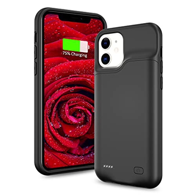 HUOBAO Funda de batería para iPhone 14 Pro, [6000 mAh] Funda protectora de cargador portátil para iPhone 14 Pro (6.1 pulgadas) (negro)