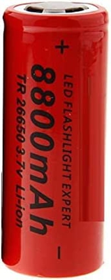 Batería de Iones de Litio precargada de 3,7 V 8800 Mah 26650, Recargable para luz de alimentación, Linterna, Banco de energía, teléfono móvil, portáti