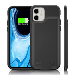 [Actualización] Funda de batería HUOBAO para iPhone 12/12 Pro, funda protectora portátil cargador para iPhone 12/12 Pro (6.1 pulgadas) (negro) en oferta