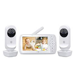 Motorola VM35-2 / Ease 35 Twin Baby Monitor con 2 cámaras 5.0 Pulgadas Video Baby Monitor HD Pantalla Dividida Visión Nocturna TwoWay Comunicación Can características