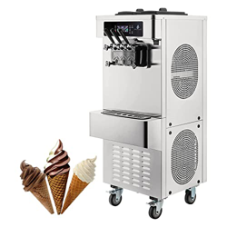 Máquina para Hacer Helados Blandos, 2200 W Comercial Vertical Máquina para Hacer Helados Blandos de 4,4 a 6,1 galones por Hora, Yogurt congelado para  en oferta