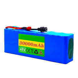 18650 Batería de Bicicleta Eléctrica 48V 30Ah 13S3P Paquete de batería de Litio con 54.6V 2A Cargador Y BMS,para Scooter eléctrico ebike Power Battery precio