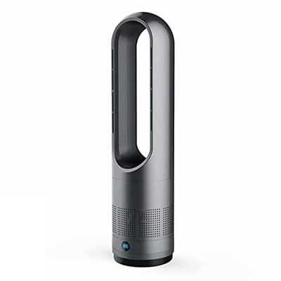 LJXX Mini Ventilador Sin Aspas, Ventilador Sin Aspas Que Ahorra Espacio, Control Remoto, Ventilador de Pedestal Táctil Silencioso, para el Dormitorio 