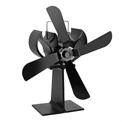 MAIES Fireplace Fan 4 Blades Heat Powered Stove Fan for Wood Log Burner Heater Fireplace Fuel Less Consumption, More Efficiency (Color : B) (A) precio
