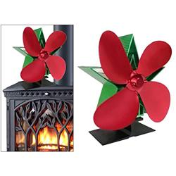 MAIES Fireplace Fan Heat Powered Fireplace Top Fan Warm Air Blower Fan Quiet 4 Blades Fan Less Consumption, More Efficiency (Color : B) (B) precio