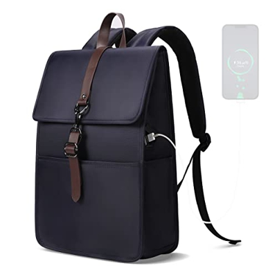 Mochila Ordenador Portátil,Mochila Portatil con USB Casual Unisex para Mujer y Hombre Ligera, Resistente al Agua Bolso Escolar Laptop Backpack Multius