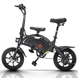 Bicicleta Electrica Urbana Potentes, 14'' Bici Electrica Plegable, 48V 7.5Ah Batería, Freno de Disco Doble, Electric Bike con Doble Suspension para Un en oferta